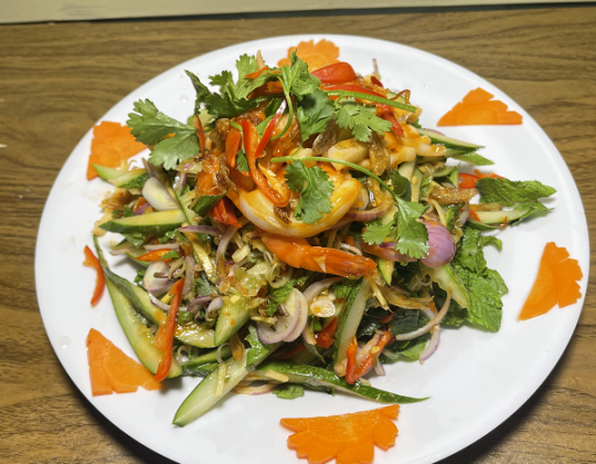 GỎI TÔM MỰC THÁI